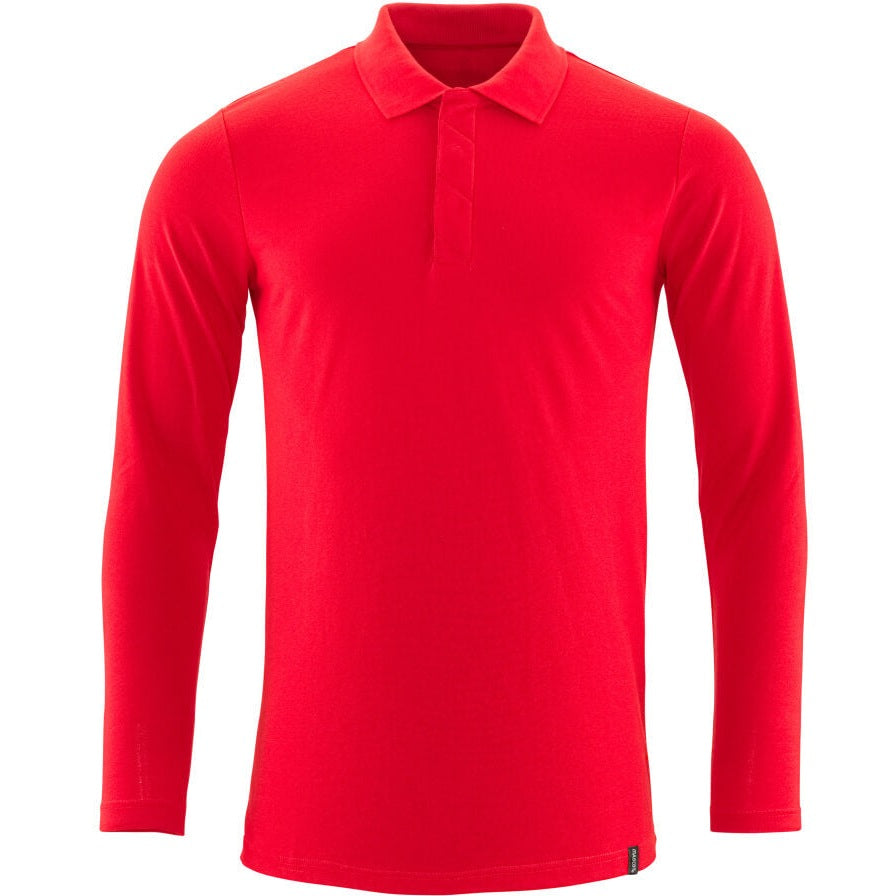 Mascot Crossover Long-Sleeved Polo Shirt with ProWash Technology #colour_traffic-red