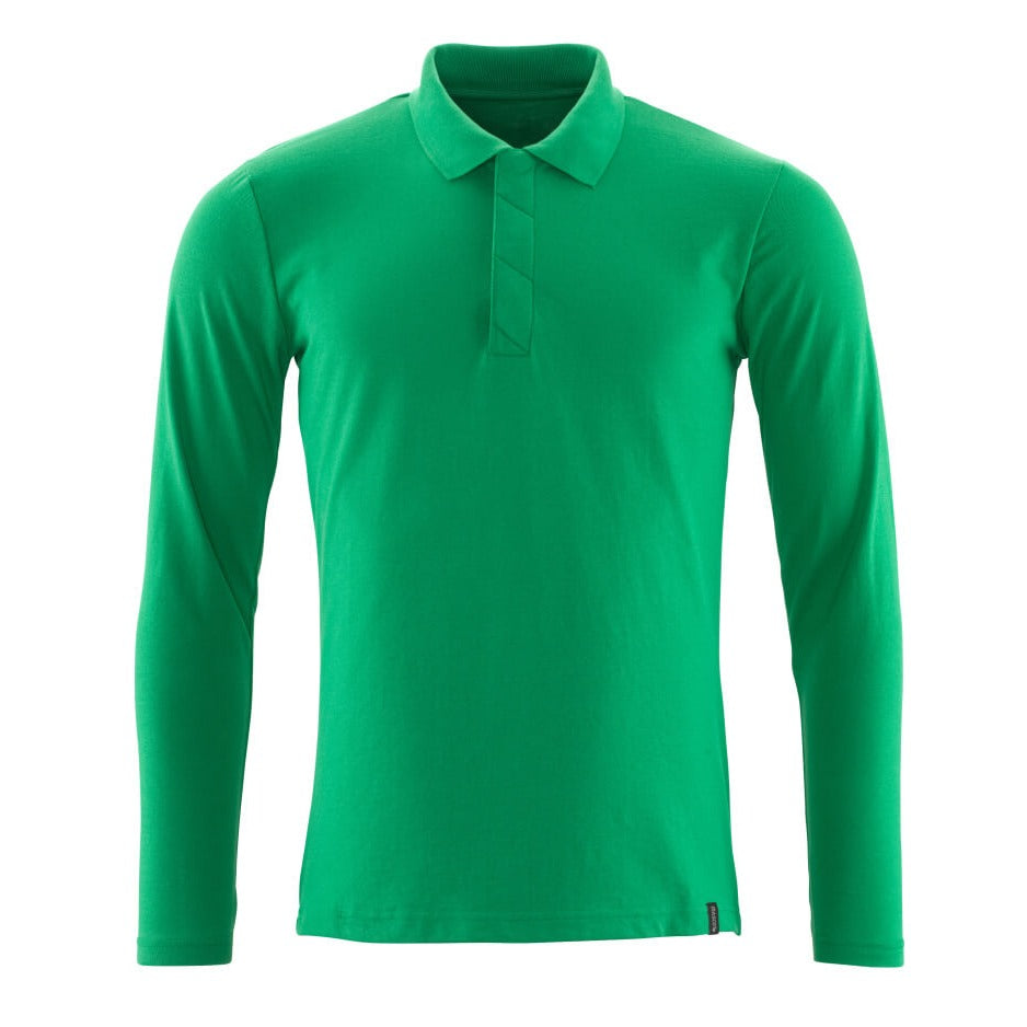Mascot Crossover Long-Sleeved Polo Shirt with ProWash Technology #colour_grass-green