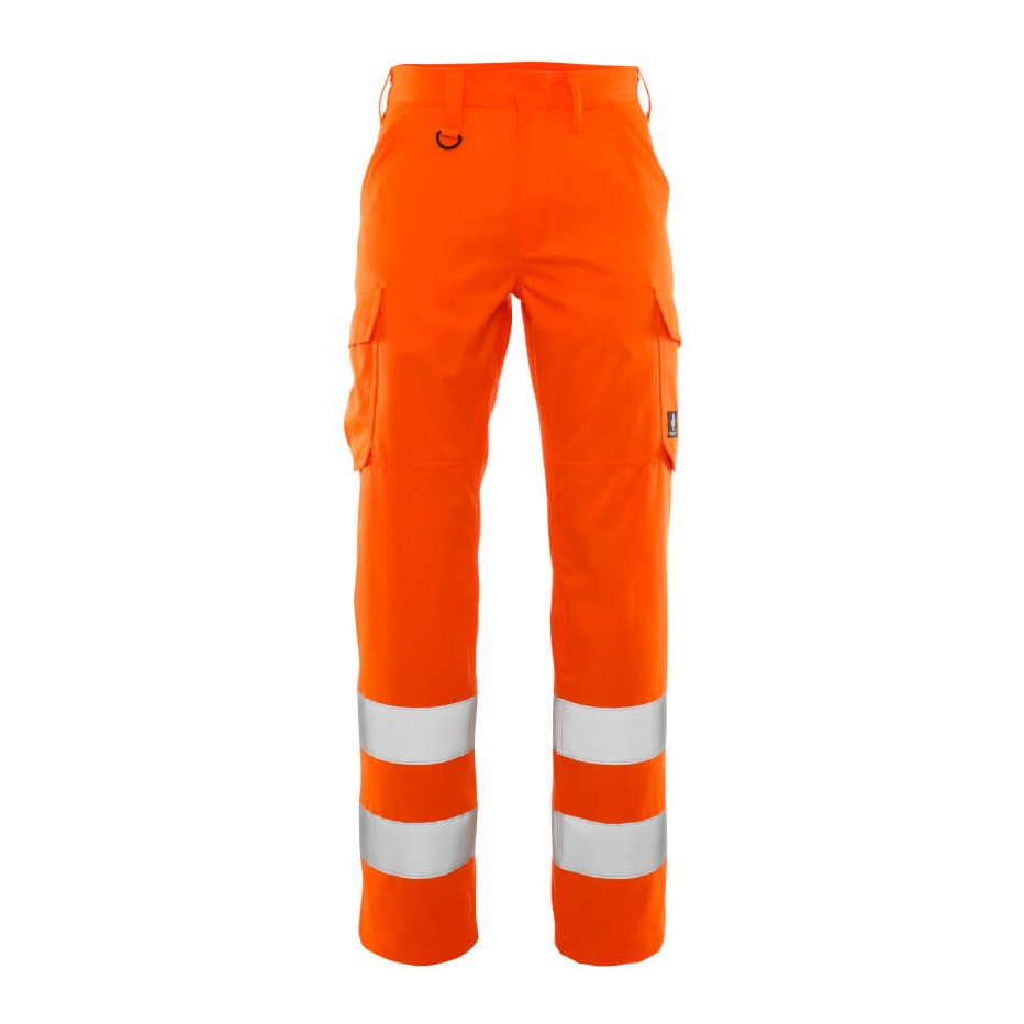 Mascot Safe Light Thigh Pocket Trousers #colour_hi-vis-orange