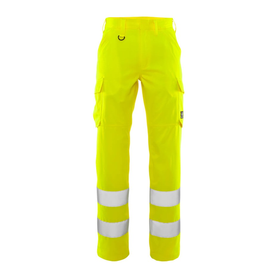Mascot Safe Light Thigh Pocket Trousers #colour_hi-vis-yellow