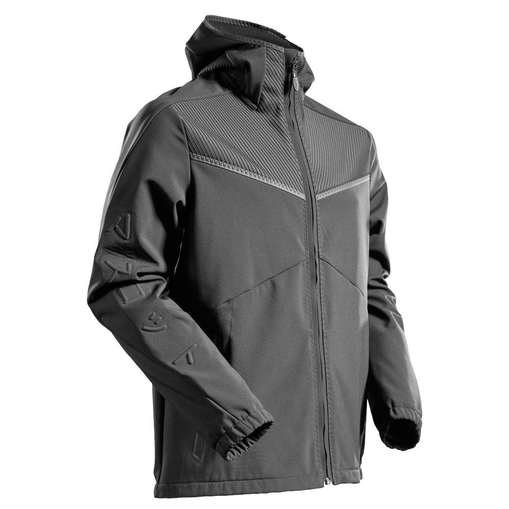 Mascot Customized Softshell Jacket with Hood #colour_stone-grey