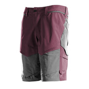 Mascot Customized Stretch Lightweight Shorts - Bordeaux/Stone Grey #colour_bordeaux-stone-grey