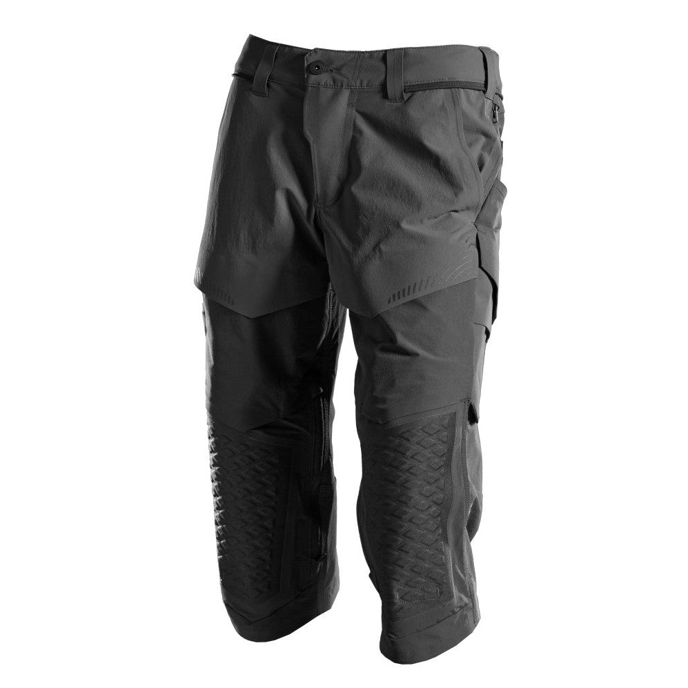 Mascot Customized Craftsmen's 3/4 Trousers with Kneepad Pockets - Black #colour_black