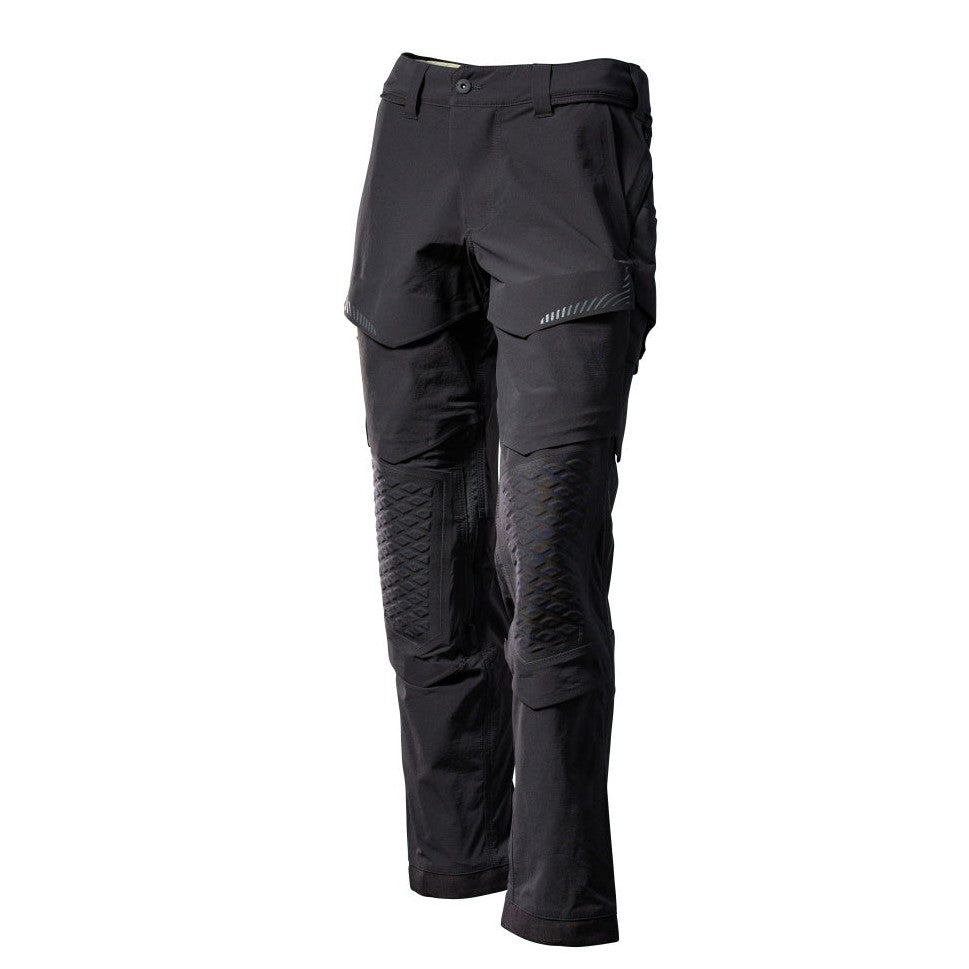 Mascot Customized Stretch Trousers with Kneepad Pockets - Black #colour_black