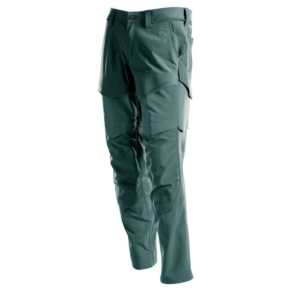 Mascot Customized Stretch Trousers with Kneepad Pockets - Forest Green #colour_forest-green