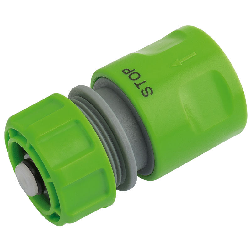 Draper Hose Connector with Water Stop Feature (1/2")
