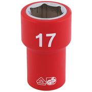 Draper 3/8" Sq. Dr. Fully Insulated VDE Socket (17mm)