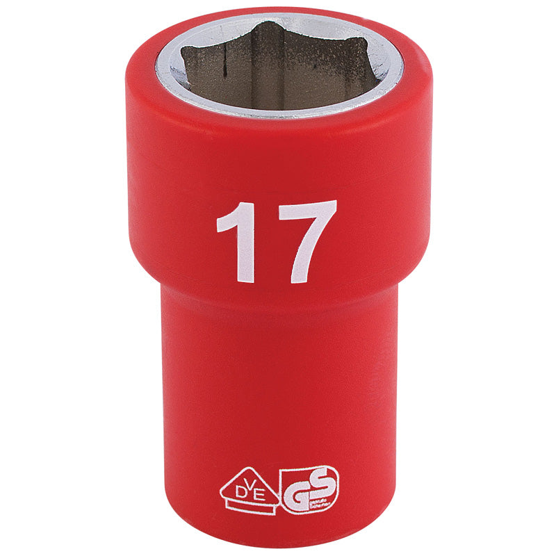 Draper 3/8" Sq. Dr. Fully Insulated VDE Socket (17mm)