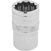 Draper 1/2" Square Drive HI-TORQ® 12 Point Socket (17mm)