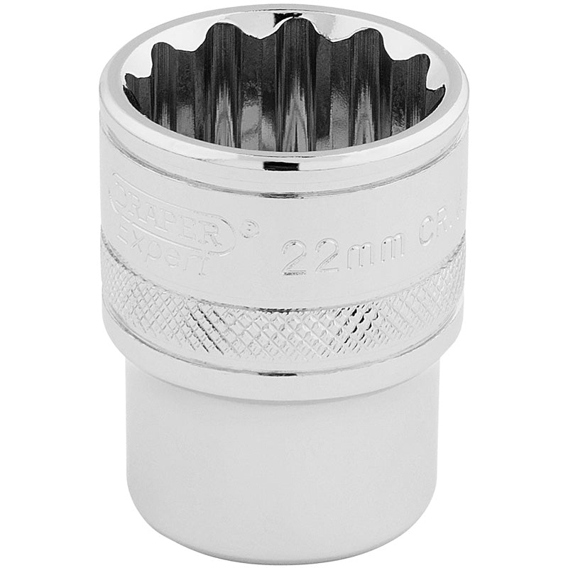 Draper 1/2" Square Drive HI-TORQ® 12 Point Socket (22mm)