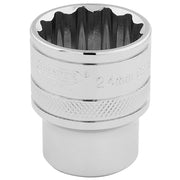 Draper 1/2" Square Drive HI-TORQ® 12 Point Socket (24mm)