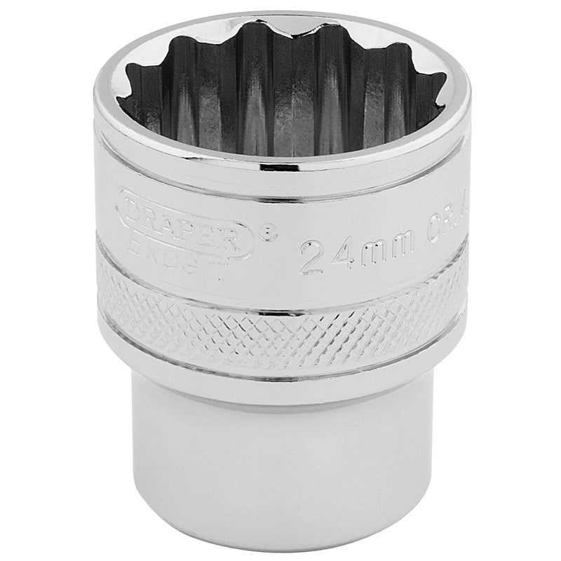 Draper 1/2" Square Drive HI-TORQ® 12 Point Socket (24mm)