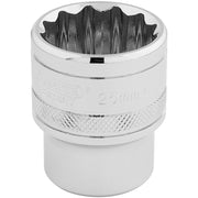 Draper 1/2" Square Drive HI-TORQ® 12 Point Socket (25mm)