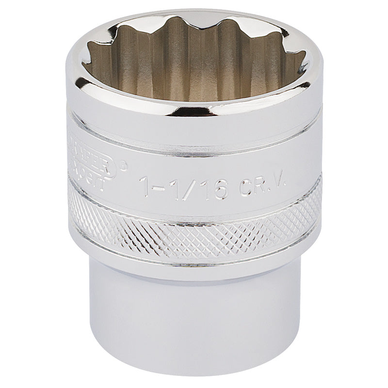 Draper 1/2" Square Drive HI-TORQ® 12 Point Socket (1.1/16")