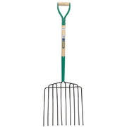 Draper 10 Prong Potato Fork with Wood Shaft and MYD Handle