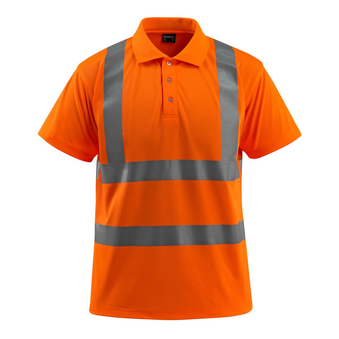Mascot Safe Light Bowen Polo Shirt #colour_hi-vis-orange