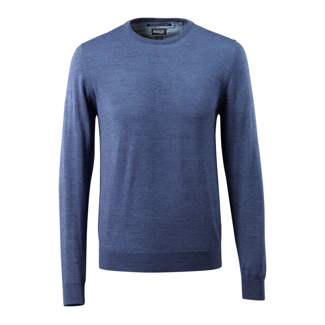 Mascot Frontline Merino Wool Knitted Round Neck Jumper #colour_blue-flecked
