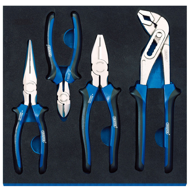 Draper Pliers Set in 1/2 Drawer EVA Insert Tray (4 Piece)