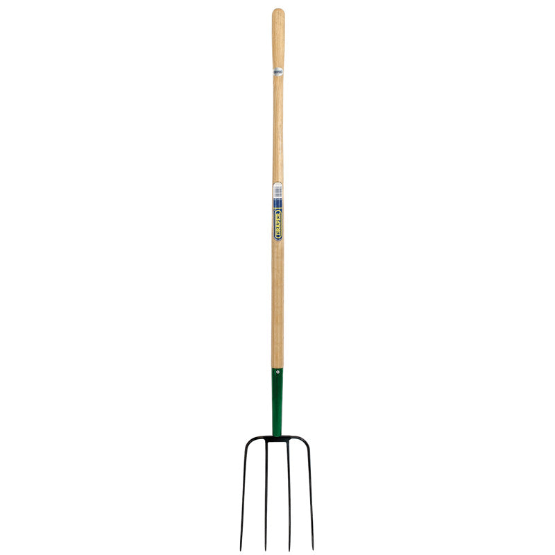 Draper 4 Prong Manure Fork with Wood Shaft