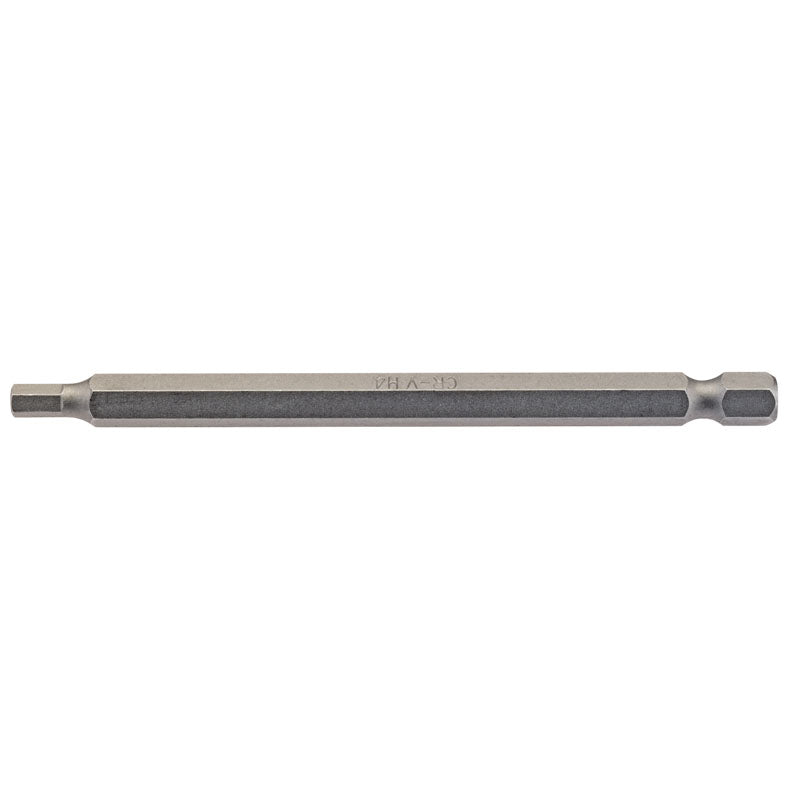 Draper 4mm 1/4" Hex. Hexagonal Insert Bit 100mm Long x 1
