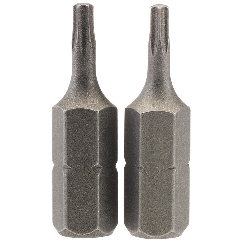 Draper T8 1/4" Hex. Draper TX-STAR&#174; Insert Bit 25mm Long x 2