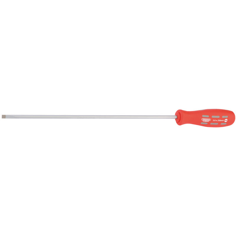 Draper 250mm x 5.0mm Plain Slot Parallel Tip Long Reach Mechanics Screwdriver (Sold Loose)