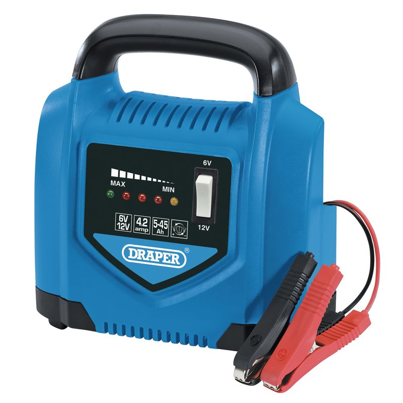 Draper 4.2A 6V/12V Battery Charger