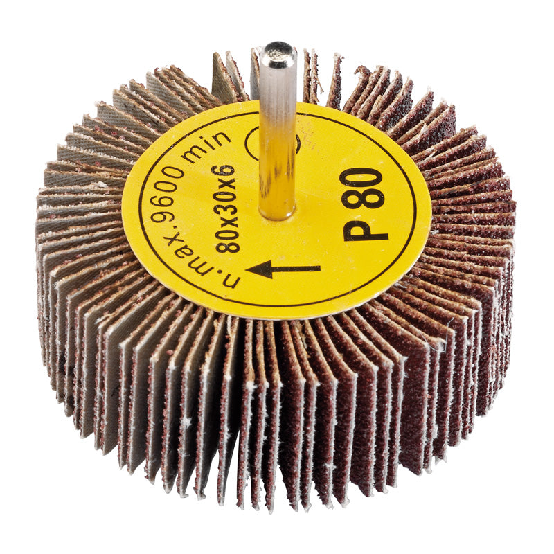 Draper Abrasive Flap Wheel (80mm x 30mm 80 Grit)