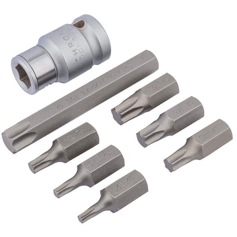 Draper 1/2" Square Drive Draper TX-STAR&#174; Bit Set (8 Piece)