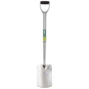 Draper Extra Long Stainless Steel Garden Spade with Soft Grip