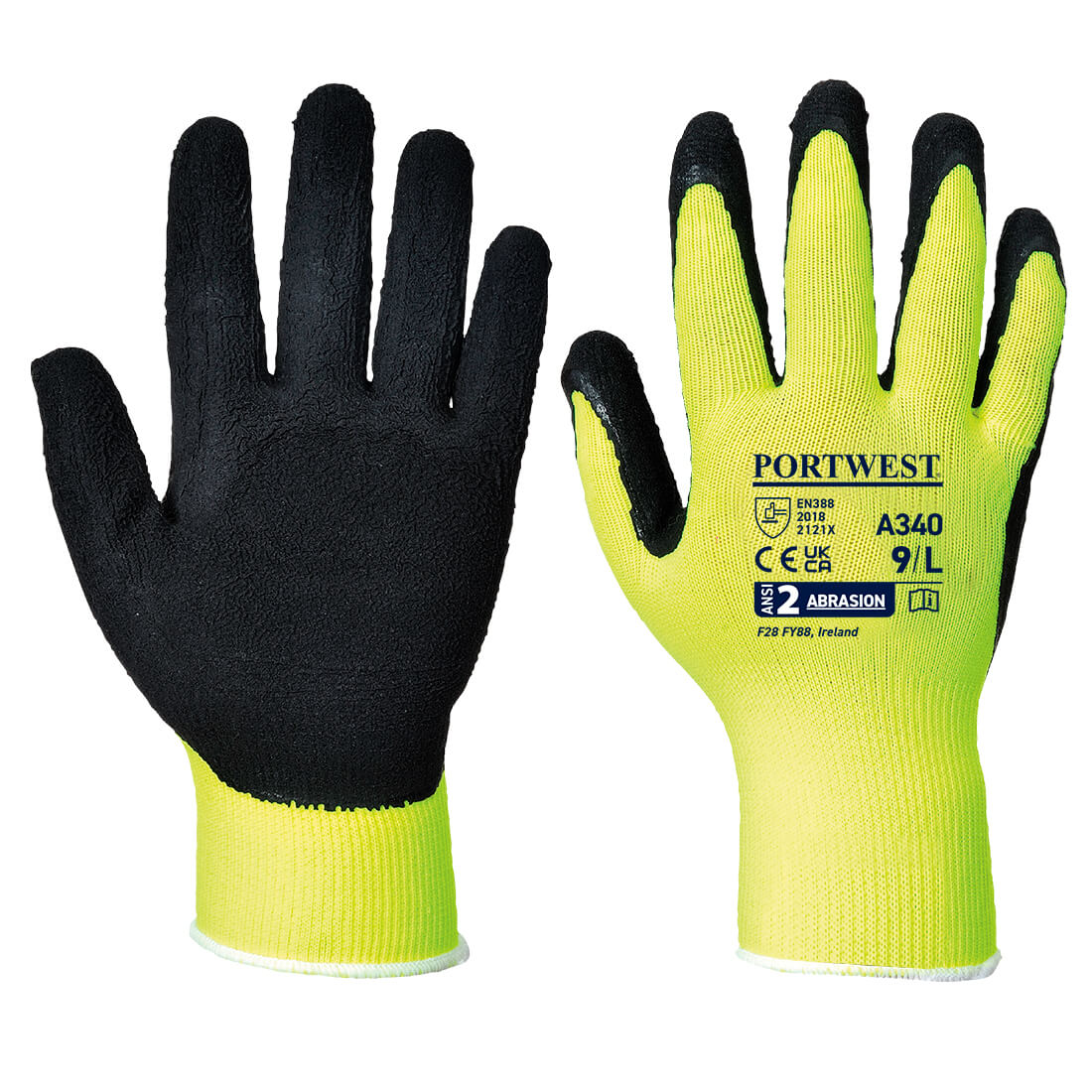 Hi Vis Grip Glove Latex