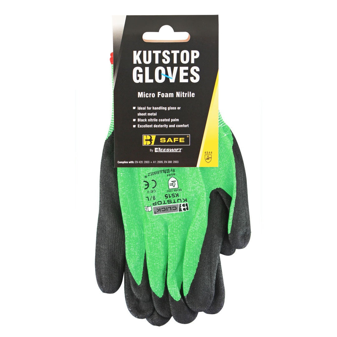 Bsafe Kutstop Micro Foam Nitrile Glove Green