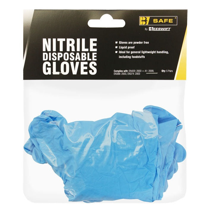 Bsafe Nitrile Disposable Glove Pack 5 Pairs