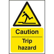 Bsafe Caution Trip Hazard Sign White/Yellow