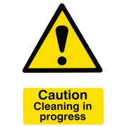 Bsafe Caution Cleaning In Progress Sign White/Yellow