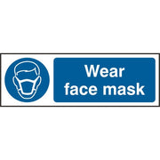Bsafe Wear Face Mask Sign White/Blue
