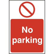 Bsafe No Parking Sign White/Red