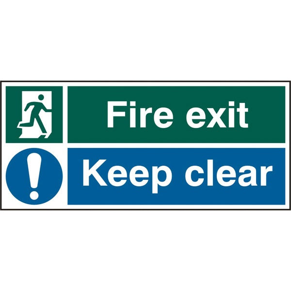 Bsafe Fire Exit Keep Clear Sign Green