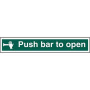 Bsafe Push Bar To Open Sign Green