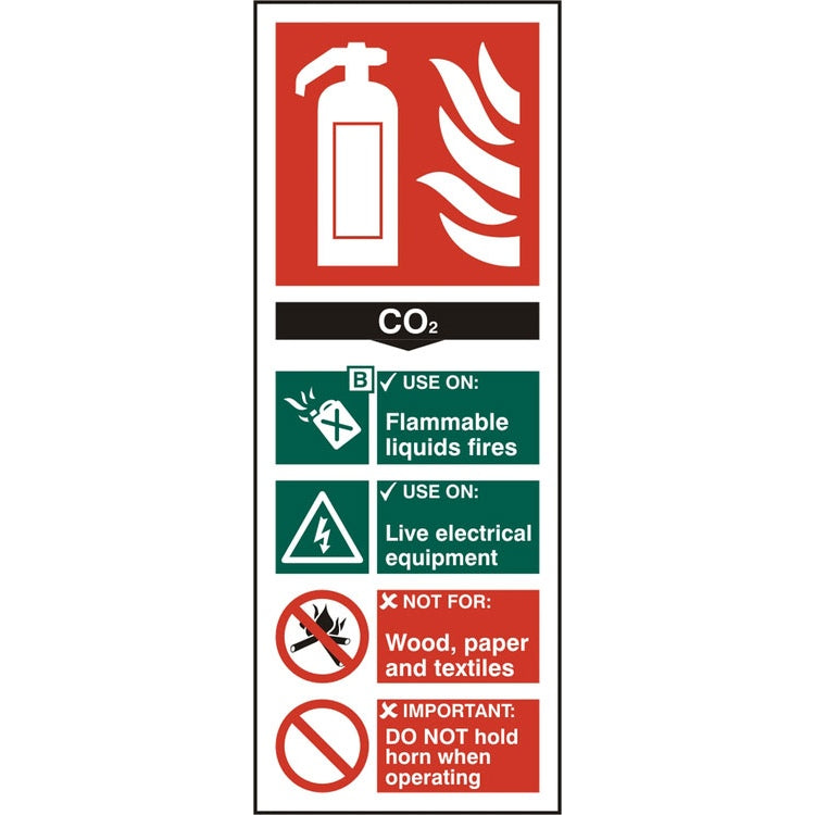Bsafe Fire Extinguisher Co2 Sign Red