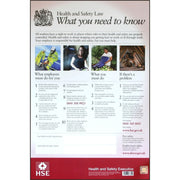 Bsafe Health & Safety Law Poster PVC White