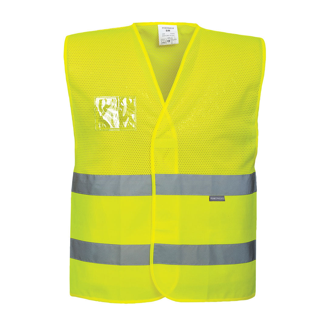 Hi Vis Half Mesh Two Band Vest