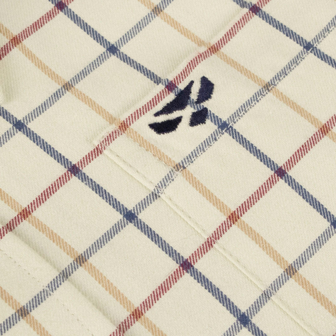 Hoggs of Fife Ambassador Junior Premier Shirt Ivory Navy