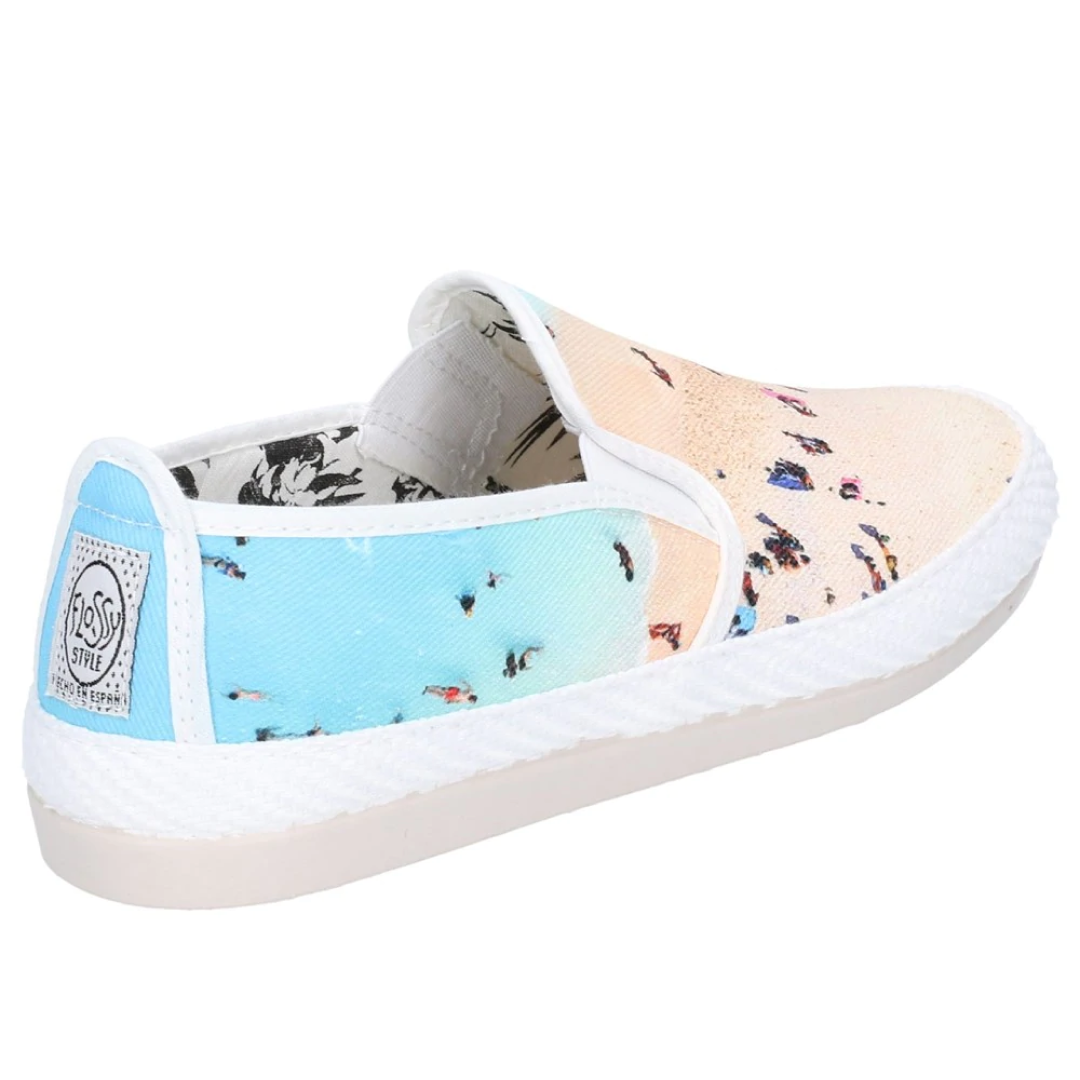 Flossy Pastel Ladies Canvas Printed Shoes