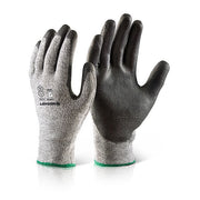 Beeswift Pu Coated Cut 5 Glove Black
