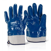 Beeswift Nitrile Safety Cuff Fully Coated Heavy Weight Blue