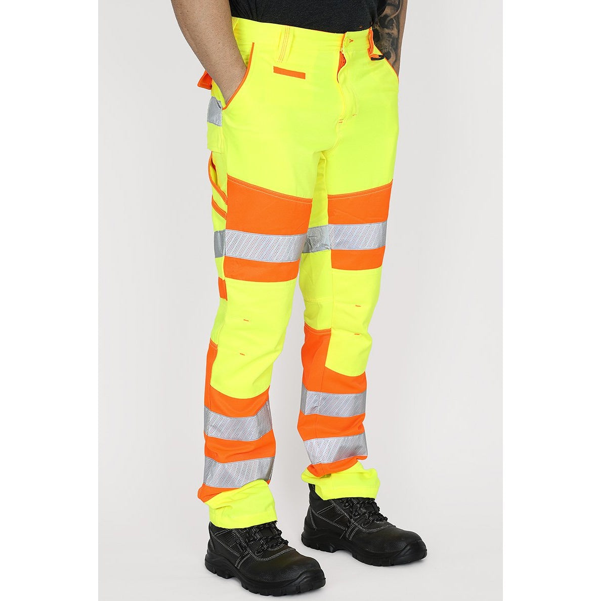 Bisley Taped Biomotion Double Hi-Vis Trousers