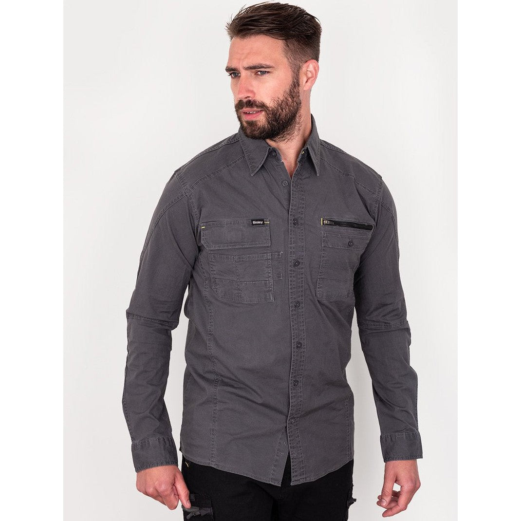 Bisley Flex & Move Long Sleeve Utility Work Shirt
