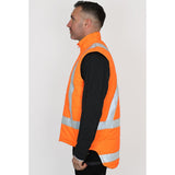 Bisley Taped Hi-Vis Puffer Vest with "X" Back Taping