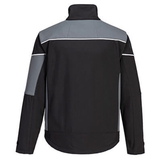 Portwest PW3 SOFTSHELL JACKET (3L) #colour_black-zoom-grey